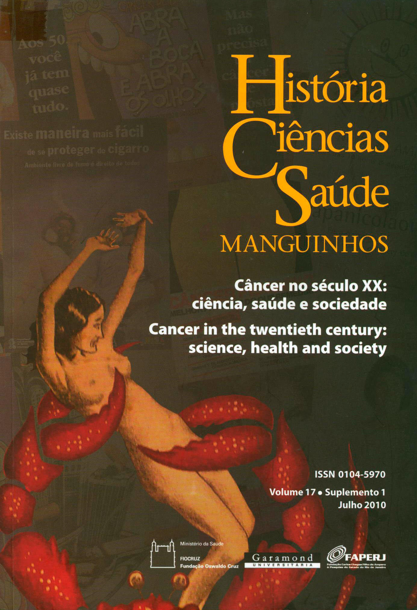 Capa do suplemento "Câncer no século XX: ciência, saúde e sociedade"