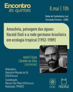 Cartaz - Encontro às Quintas com André Felipe Cândido da Silva