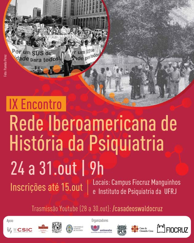 Cartaz do evento. Clique para assistir no YouTube da Casa de Oswaldo Cruz.