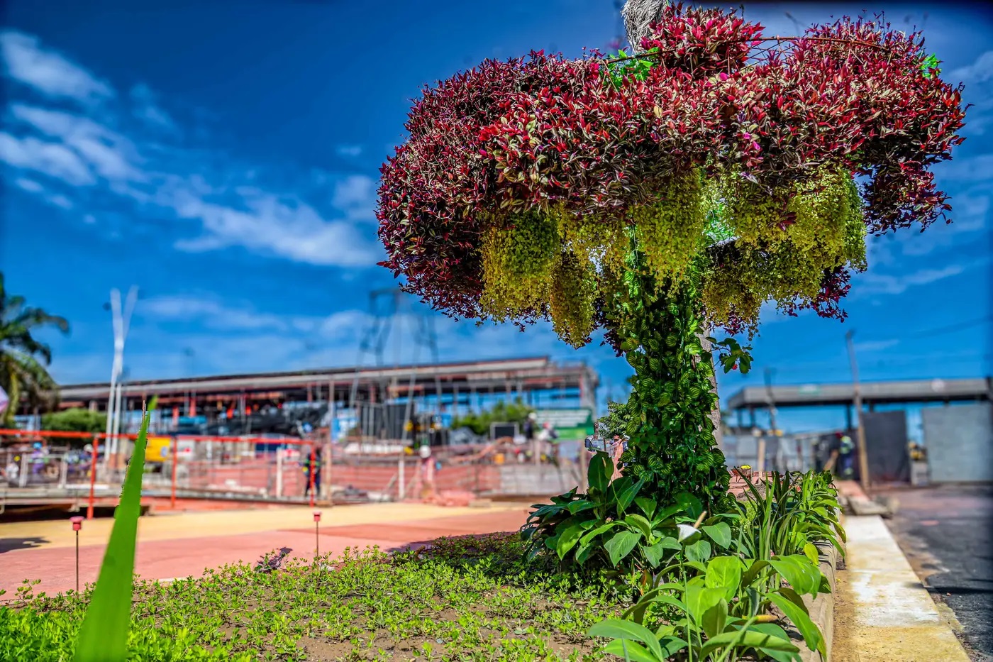 "Arvore artificial", decoração para a COP 30 em Belém. Foto: Foto: Leonardo Macêdo / Ascom Seop