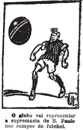 Detalhe de charge publicada no jornal A Gazeta, São Paulo. 26 set. 1922, por ocasião da "Semana dos symbolos da Nação"